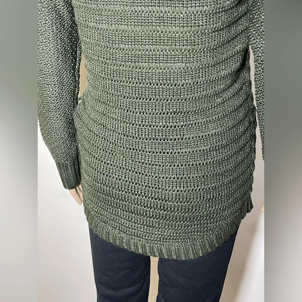 Sz S women Calvin Klein Jeans Olive Green knit Sweater - Picture 9 of 13